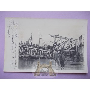 Przemyśl, odbudowa mostu, ok. 1915