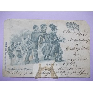 Przemyśl, judaika, pojmani Żydzi, humor, antysemityzm, 1898