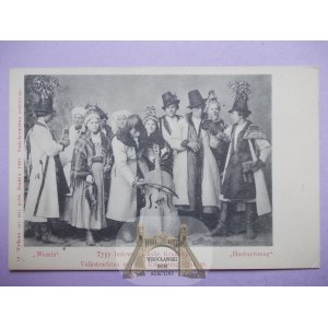 Cracow, folk types, wedding, 1900
