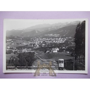 Zakopane, kolejka na Gubałówkę, panorama, fot. Zwoliński, ok. 1940