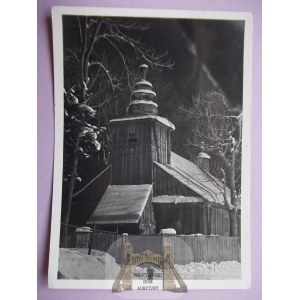 Zakopane, kościół w nocy, fot. Puchalski, wyd. Książnica Atlas 1939