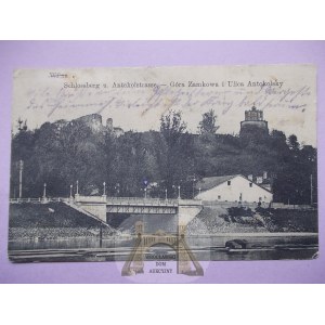 Lithuania, Vilnius, Castle, bridge, 1917