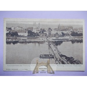 Litwa, Kowno, Kaunas, most tymczasowy, ok. 1915