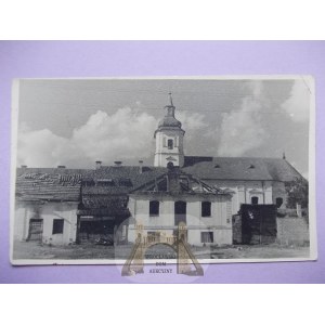 Białoruś, Słonim, kościół, chaty, ok. 1930