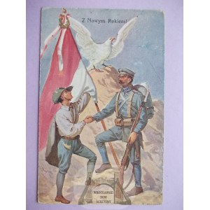 Patriotyczna, Legionista i Sokół, flaga, ok. 1925