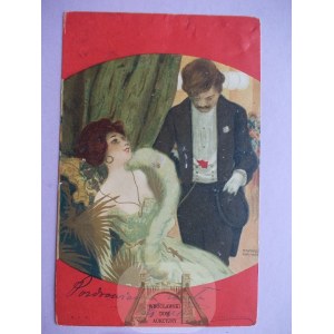 Art Nouveau, Raphael Kirchner, couple, 1901