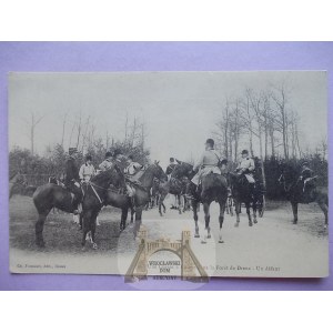 Myślistwo, Łowiectwo, myśliwi na koniach, ok. 1902
