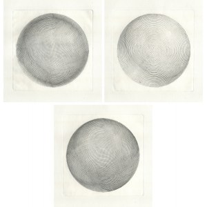 Pawel KRZYWDZIAK (nar. 1989), zo série Sféry: Sphere 4, Sphere 6, Sphere 8, 2021