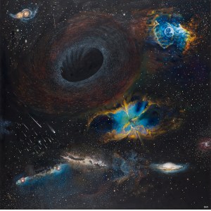 Catherine Meres, Deep Space with a Black Hole, 2015.