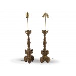 Pair of baroque candlesticks, Mid-18th century