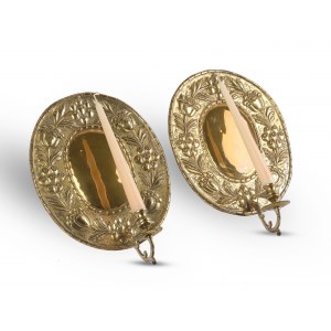 Pair of baroque wall candlesticks, German/Flemish, 18th/19th century