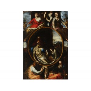 Giulio Romano, Rome 1499 - 1546 Mantua, Circle of, Lamentation of Christ in the Medallion