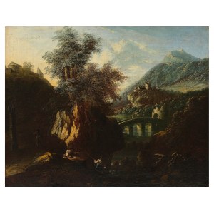 Christian Hilfgott Brand, Frankfurt 1694 - 1756 Vienna , Idealised landscape
