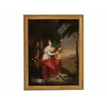 Classicist artist, Lady with lyre, Around 1800