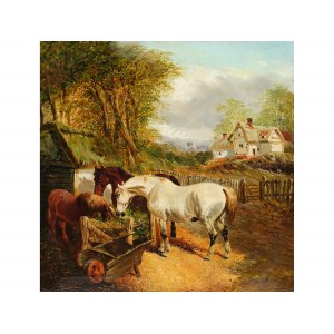 English painter, 19th century, At the trough
