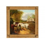 English painter, 19th century, At the trough