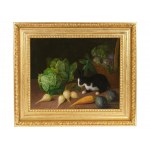 Georg Seitz, Nuremberg 1810 - 1870 Vienna, Vegetable Still Life with a Rabbit