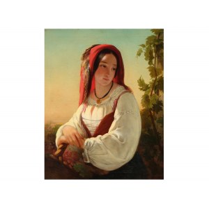 Anton Ebert, Kladruby u Stříbra 1845 - 1896 Vienna, Portrait of a girl