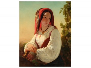 Anton Ebert, Kladruby u Stříbra 1845 - 1896 Vienna, Portrait of a girl