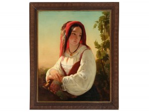 Anton Ebert, Kladruby u Stříbra 1845 - 1896 Vienna, Portrait of a girl