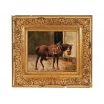 Julius von Blaas, Albano Laziale 1845 - 1922 Bad Hall, Horse in stable