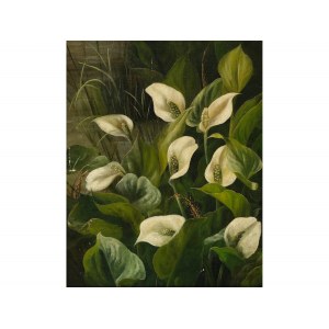 Unknown artist, White lilies, Around 1900
