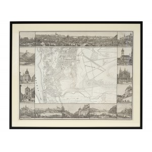Map of Prague, Lithography, Printed by Ludwig Förster in Vienna