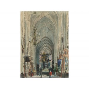 Franz Alt, Vienna 1821 - 1914 Vienna, St. Stephen's Cathedral in Advent