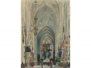 Franz Alt, Vienna 1821 - 1914 Vienna, St. Stephen's Cathedral in Advent