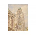 Franz Kopallik, Vienna 1860 - 1931 Vienna, North tower of St. Stephen's Cathedral