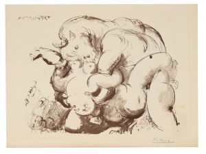 Pablo Picasso, Málaga 1881 - 1973 Mougins, Minotaure et Femme nue