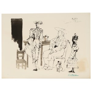 Pablo Picasso, Málaga 1881 - 1973 Mougins, Deux Picadors et Femme