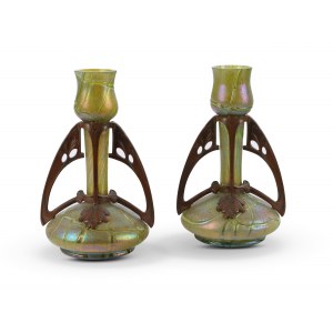 Pair of art nouveau vases, Bohemia, Around 1905/10