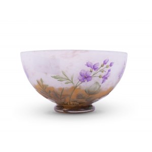 Bowl with violets, Daum Nancy ca. 1900
