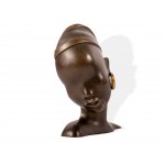 Relief bust of an African woman, Vienna ca. 1950, Bronze