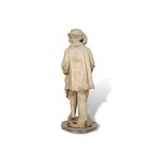 Standing figure of a girl with a muff, Around 1900, Ceramic