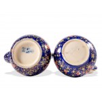Mocha pot & sugar bowl, Zsolnay, Pécs, Around 1900, Porcelain faience