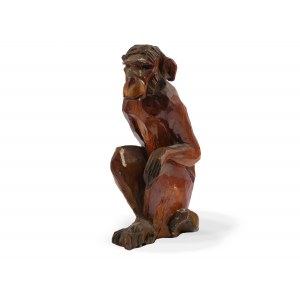 Franz Zelezny, Vienna 1866 - 1932 Vienna, Attributed, Sitting baboon