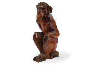Franz Zelezny, Vienna 1866 - 1932 Vienna, Attributed, Sitting baboon