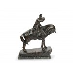 Frederick Gornik, Prevali 1877 - 1943 Vienna, Dragoon on horseback on an excursion