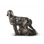 Coppia di cani da caccia, 1900 circa