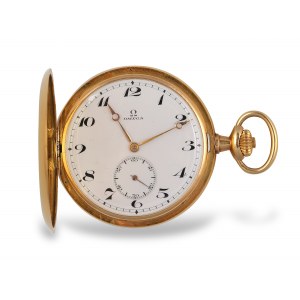 Omega Pocket Watch, Work not checked, 18 ct gold