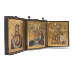 Orthodox travel triptych, Three icons, Around 1900