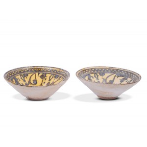 2 bowls with Kufic script, Nishapur, Antique