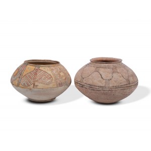 2 round vessels with wave & leaf decoration, Indus civilisation, Nal culture