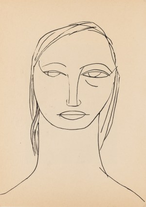 Roman Opałka (1931 Abbeville, Francja - 2011 Rzym), Portret dziewczyny, 1956