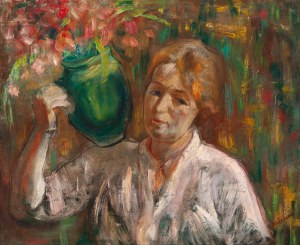 Abraham Weinbaum (Abram, Albert) (Wenbaum) (1890 Kamieniec Podolski - 1943 obóz koncentracyjny), Kobieta niosąca dzban z kwiatami