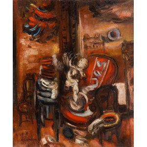 Alfred Aberdam (1894 Lvov - 1963 Paris), Im Atelier des Malers, 1920er Jahre.