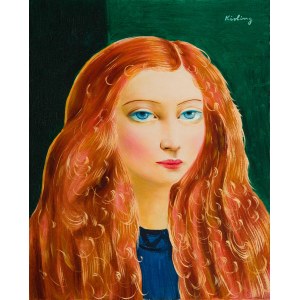 Mojżesz (Moise) Kisling (1891 Kraków - 1953 Paryż), Rudowłosa dziewczyna z błękitnymi oczami (Rousse aux yeux bleus), 1934