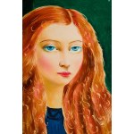 Mojżesz (Moise) Kisling (1891 Kraków - 1953 Paryż), Rudowłosa dziewczyna z błękitnymi oczami (Rousse aux yeux bleus), 1934